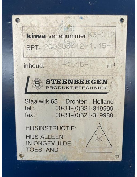 Depósito de armazenamento steenbergen KIWA 1150 liter dieseltank dubbelwandig: foto 4
