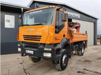 Caminhão basculante Iveco TRAKKER AD190T31W 4x4 meiller tipper + removable crane