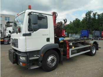 Caminhão polibenne MAN TGM 18.240 BB, ABROLLKIPPER MIT KRAN