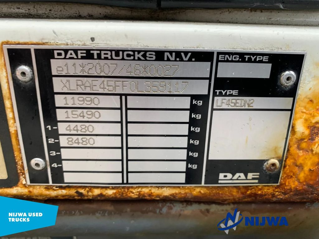 Caminhão furgão DAF LF45 4x2 Airconditioning + Cruise control: foto 11