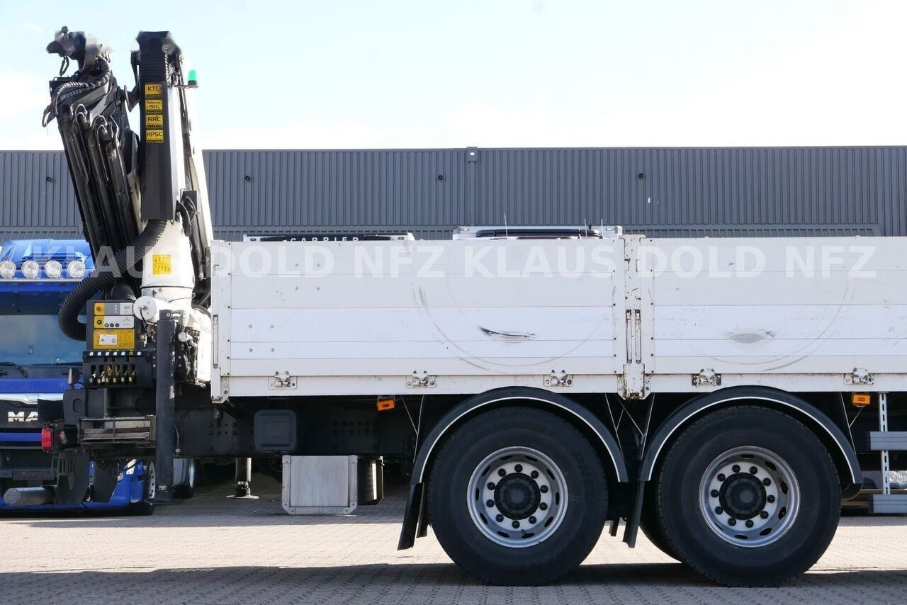 Camião de caixa aberta/ Plataforma Scania P410 6x4 Flatbed + crane Palfinger PK 18002: foto 8