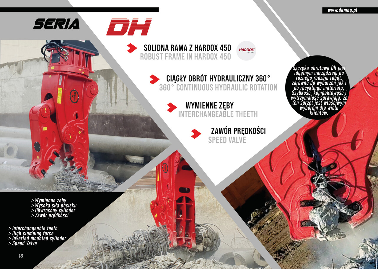 Tesoura de demolição de Escavadeira nuevo DEMOQ DH11 Hydraulic Rotating Pulveriser Crusher 1100 KG: foto 4