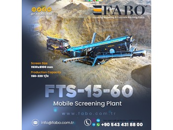 Britadeira móvel nuevo FABO FTS 15-60 Mobile Screening Plant | Tracked Screening Plant | Ready In Stock: foto 1