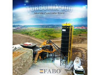 Usina de concreto nuevo FABO TURBOMIX-100 Mobile Concrete Batching Plant: foto 1