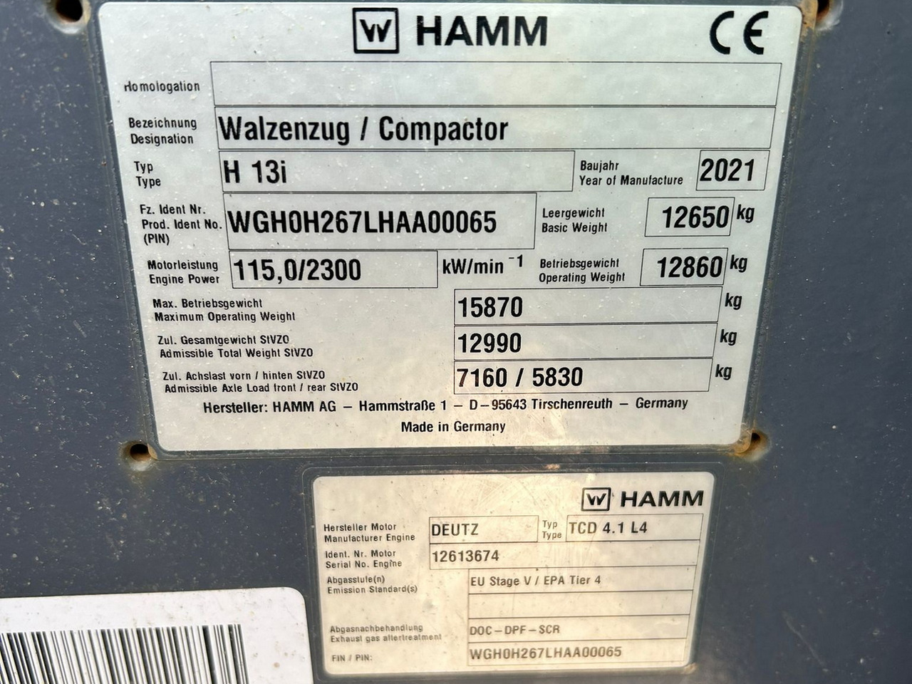 Compactador HAMM H13i: foto 18