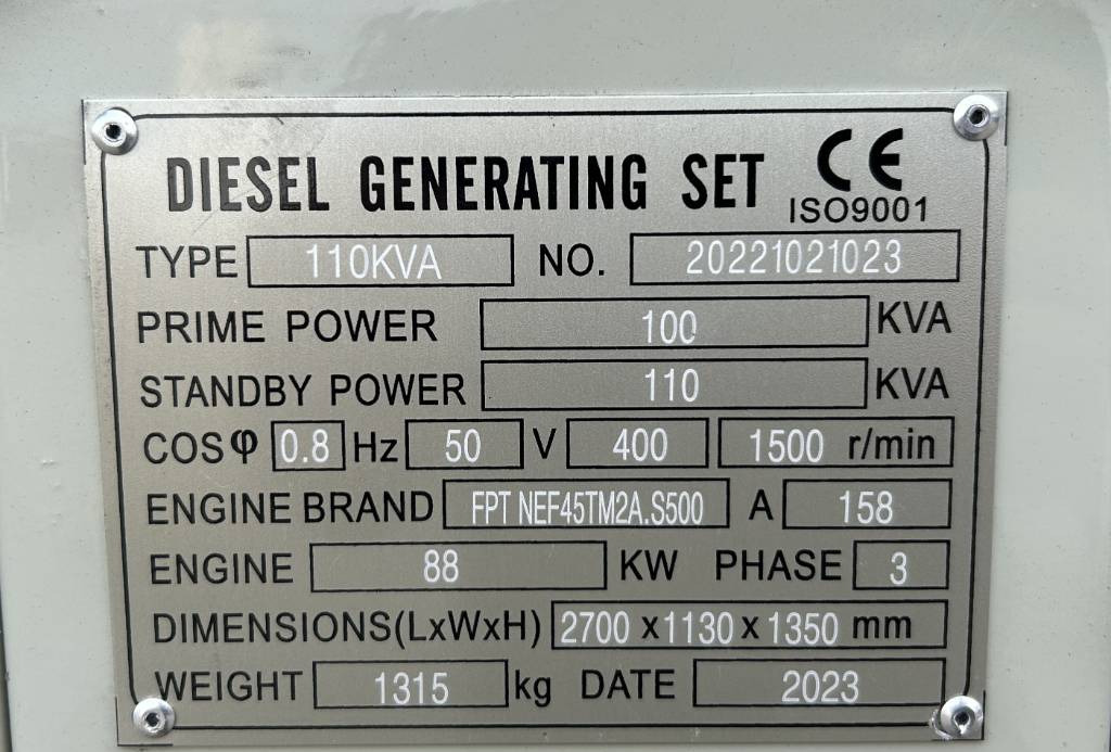 Gerador elétrico Iveco NEF45TM2A - 110 kVA Generator - DPX-20504: foto 4