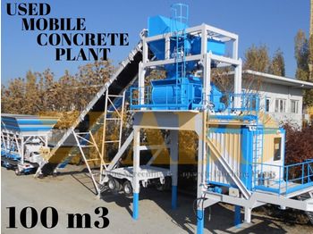FABO USED MOBILE CONCRETE BATCHING PLANT 100 m3/h - Usina de concreto