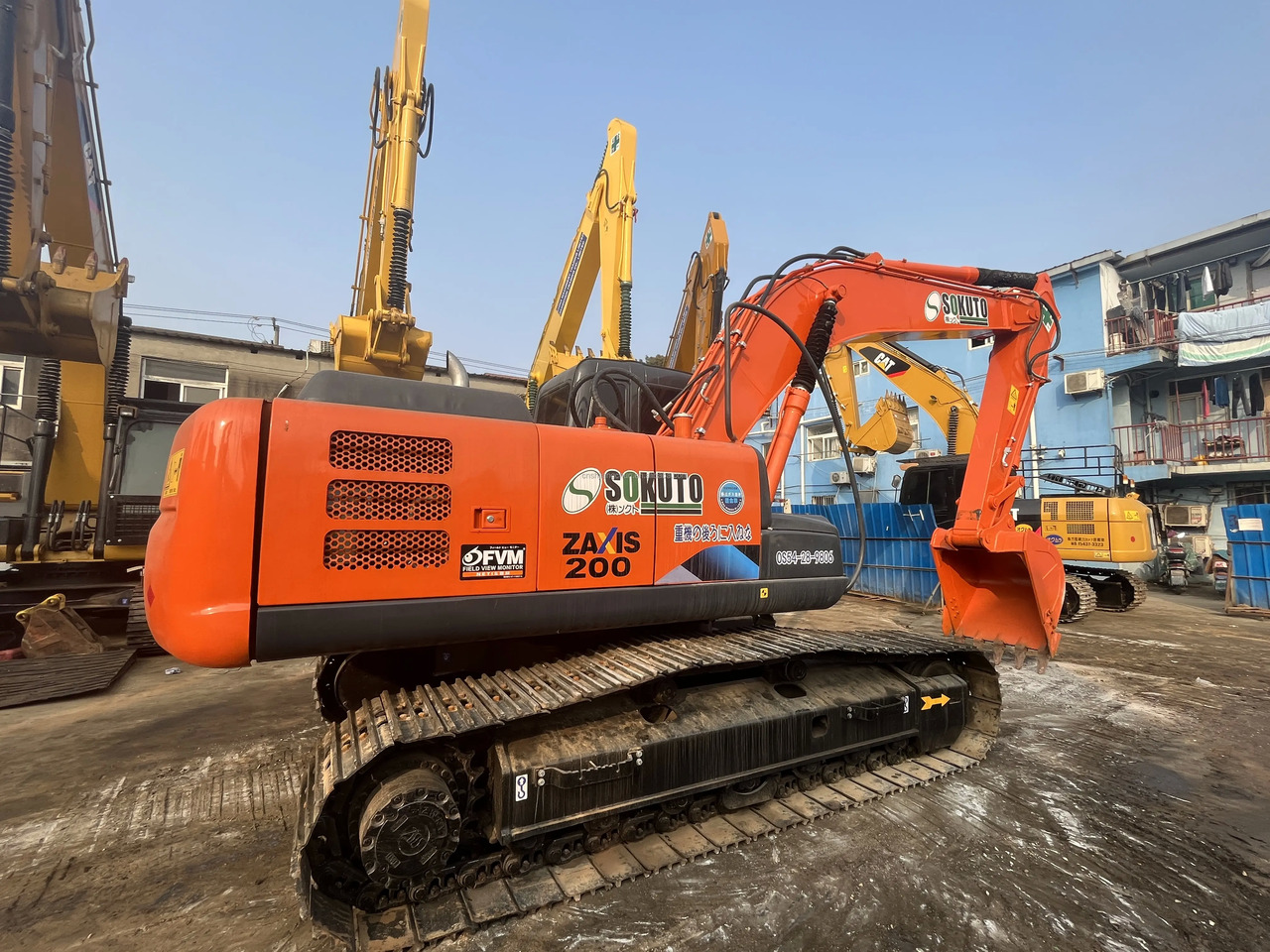 Escavadora de rastos second hand  Hitachi ZX200-3G hydraulic crawler excavator 20 ton excavating machinery  used Hitachi ZX200 ZX200-3G: foto 5