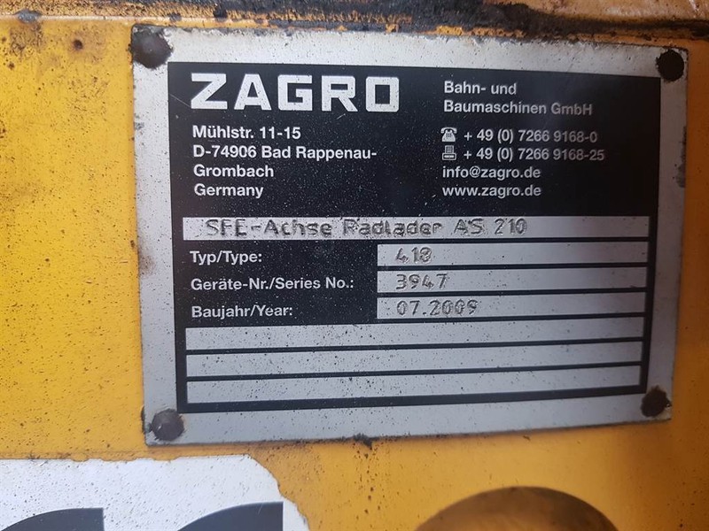 Eixo e peças de Máquina de construção Ahlmann AZ210 - Train axle/ Zug Achse: foto 8