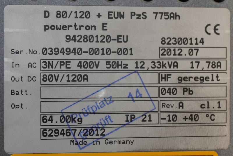 Bateria automotiva INDUSTRIE AUTOMATION Powertron E 80/120 EUW: foto 6