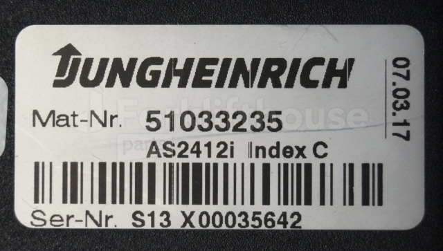 Centralina electrónica de Equipamento de movimentação Jungheinrich 51033235 Rij regeling Drive controller AS2412i index C from ESE320 year 2017 sn. S13X00035642: foto 2