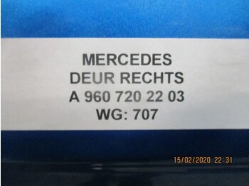 Cabine e interior de Caminhão Mercedes-Benz ACTROS A 960 720 22 02 DEUR RECHTS: foto 2