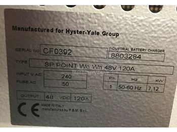  Hyster Charger 48V single phase 120A - Sistema elétrico