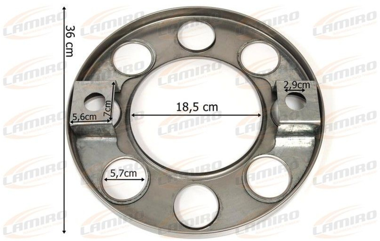 Jantes e pneus de Caminhão nuevo Wheel cover, 8 holes, stainless steel 19,5 inch Wheel cover, 8 holes, stainless steel 19,5 inch: foto 2