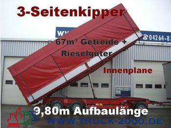 KEMPF 3-Seiten Getreidekipper 67m³   9.80m Aufbaulänge - Reboque tanque