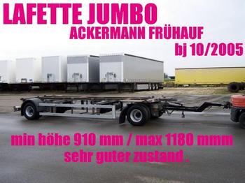 Ackermann LAFETTE JUMBO 910 - 1180 mm zwillingsbereift 2 x - Reboque transportador de contêineres/ Caixa móvel