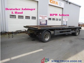  Hilse 2 Achs Abroll + Absetzcontainer BPW 1.Hand - Reboque transportador de contêineres/ Caixa móvel