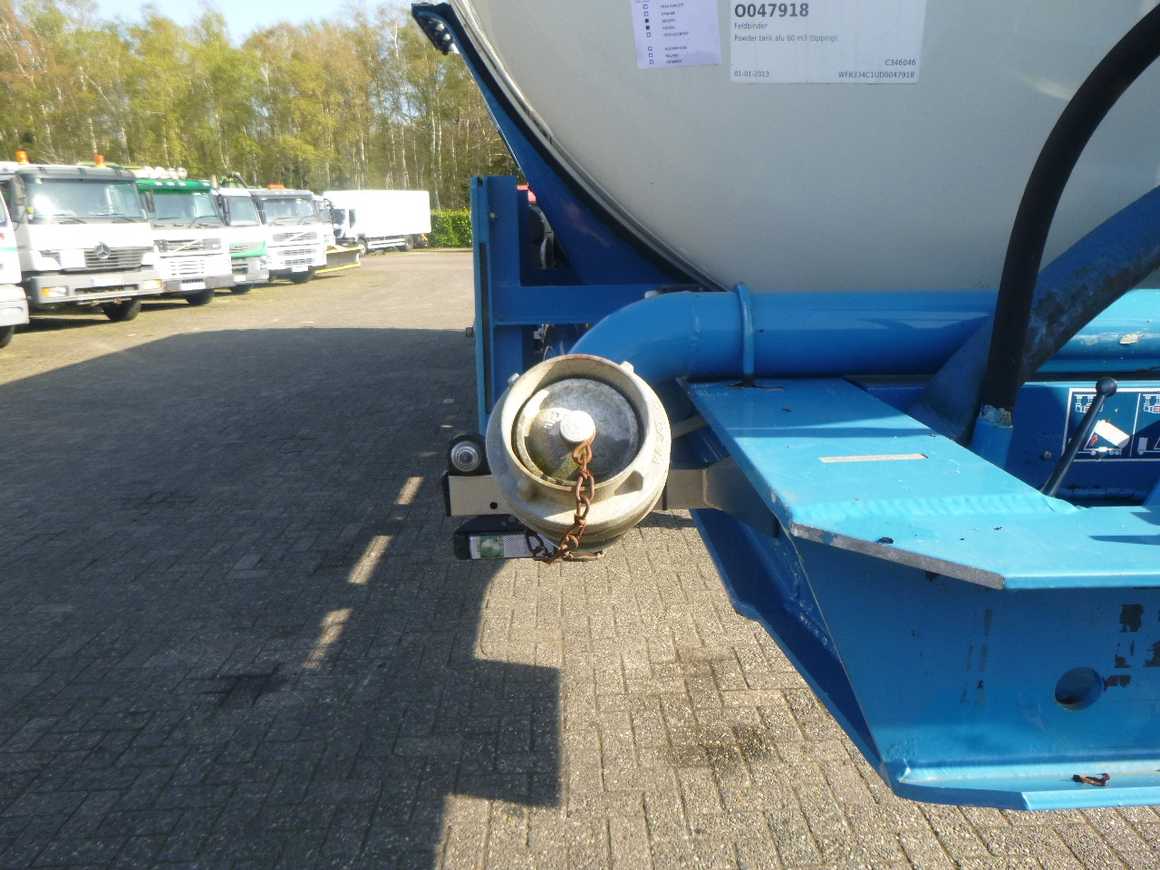 Semirreboque tanque para transporte de farinha Feldbinder Powder tank alu 60 m3 / Compressor diesel engine.: foto 24