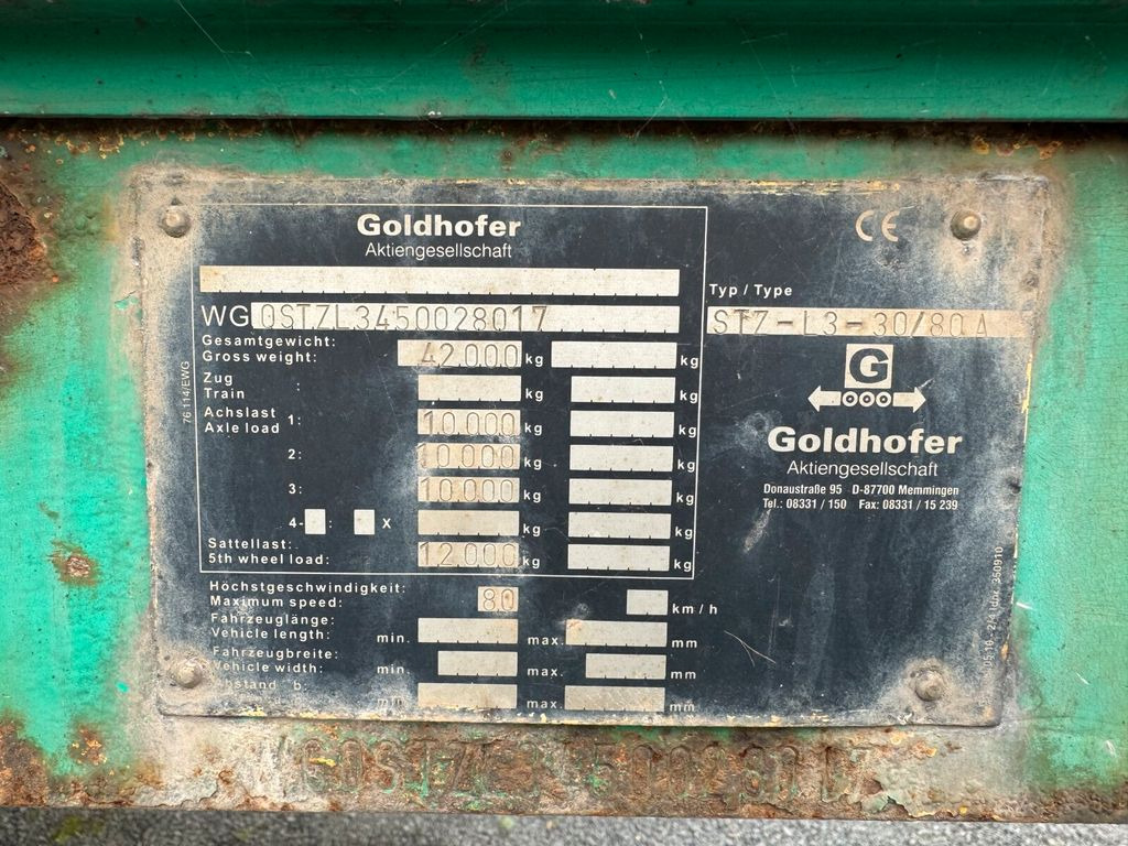 Semireboque baixa Goldhofer STN L3-30/80 A Tieflader ausziehbar: foto 13