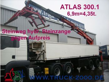 LANGENDORF Stein/Baustoff+Heck Kran ATLAS 300.1 Bj.1999 - Semireboque