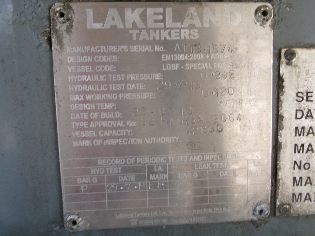 Locação de Lakeland Tankers Fuel tank alu 42.8 m3 / 6 comp + pump Lakeland Tankers Fuel tank alu 42.8 m3 / 6 comp + pump: foto 31
