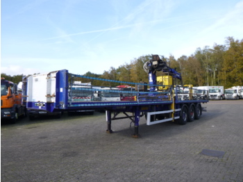 Semi-reboque plataforma/ Caixa aberta Montracon Platform trailer + Terex 105.2 A 11 crane + rotator/grapple: foto 1