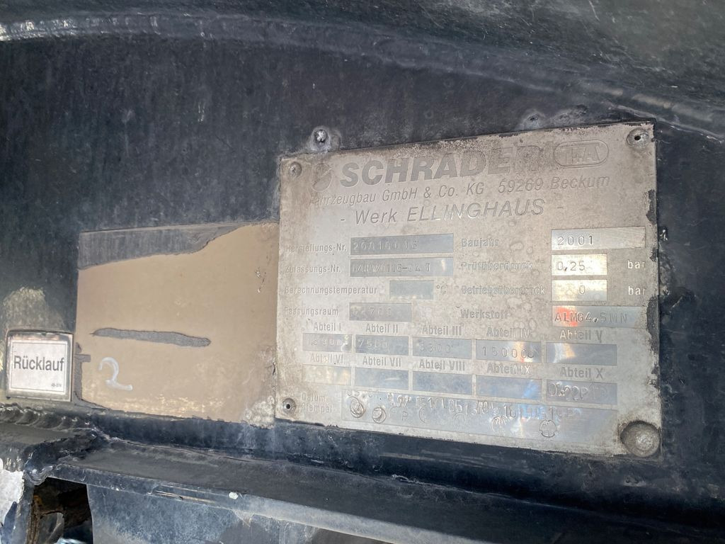 Semirreboque tanque Schrader Tankaufl./Benzin+Diesel/Pumpe/42.700 l/4 Kammer: foto 5