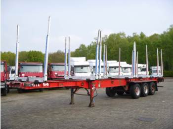 Dennison 3-axle wood trailer 13.6 m - Semi-reboque plataforma/ Caixa aberta