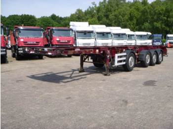 Dennison 3+1 axle 2 x 20 ft combi trailer - Semireboque transportador de contêineres/ Caixa móvel
