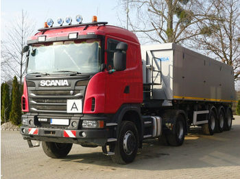 Tractor Scania G440 4x4 EURO5 SZM + Kipper Auflieger Mega