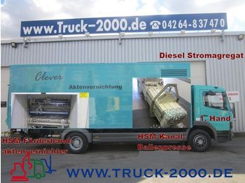 Caminhão de lixo para transporte de lixo MERCEDES-BENZ 1517 mobiler Aktenvernichter Schredder Häcksler: foto 1