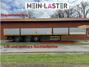 Schröder Pritsche Staplerhalterung Lenkachse  - Semi-reboque plataforma/ Caixa aberta: foto 1