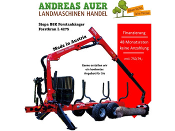 Stepa B8K-Rückewagen mit Forstkran-L 4275 - Reboque florestal: foto 1