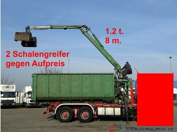 Andere Abrollcontainer 23 m³ + Kran Hiab F 95S 1.2t 8m - Contentor ampliroll: foto 1