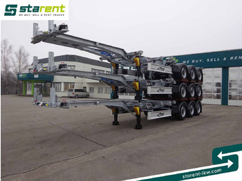 Semireboque transportador de contêineres/ Caixa móvel FLIEGL