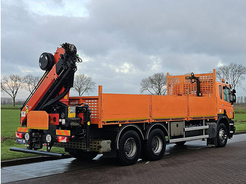 Camião de caixa aberta/ Plataforma, Caminhão grua Scania P410 PK18002-4 hydr: foto 3