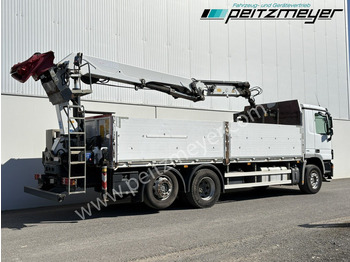 Camião de caixa aberta/ Plataforma, Caminhão grua MERCEDES-BENZ Actros 2536 LL Pritsche HMF Heckkran m. Zange Baustoff: foto 4