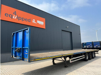 Semi-reboque plataforma/ Caixa aberta Pacton original flatbed, 8 twistlocks, 44 timberstakes, BPW, hardwooden floor, NL-trailer: foto 1