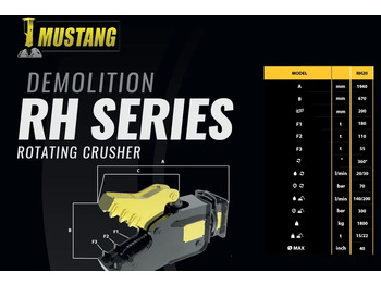 Equipamento de Máquina de construção nuevo Inny Nowe szczęki kruszące MUSTANG HAMMER RH 20, 1800 KG: foto 2
