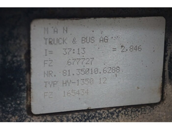 Eixo traseiro de Caminhão MAN HY-1350-12 37/13: foto 4