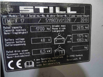 Empilhador retráctil STILL FM-X 17: foto 2