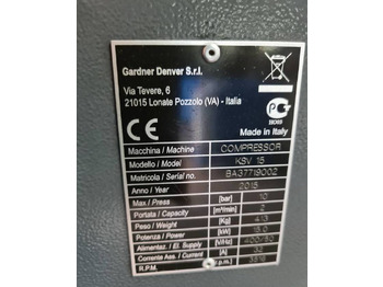 Compressor de ar Kompresor śrubowy BOTTARINI KSV 15, 15 kw, 2015r: foto 5