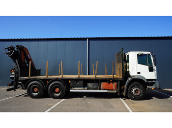 Caminhão grua Iveco EUROTRAKKER CURSOR 350 6X4 FLATBED WITH PALFINGER PK 20002 CRANE: foto 4