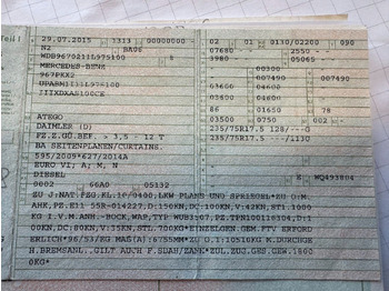 Furgão de toldo Mercedes-Benz 818 4X2 Pritsche & Plane & Tang Pritsche & Plane Mercedes-Benz 818 4X2 Pritsche & Plane & Tang Pritsche & Plane: foto 2