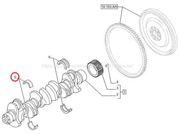 Cambota de Caminhão FPT IVECO CASE Cursor11 F3GFE613A B001 5801863562 The crankshaft tile red 8099138: foto 4