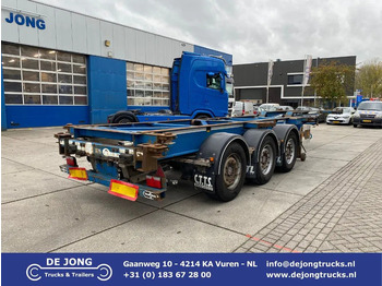 Semireboque transportador de contêineres/ Caixa móvel VAN HOOL