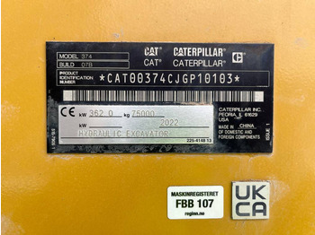 Escavadora de rastos Cat 374-07B: foto 5