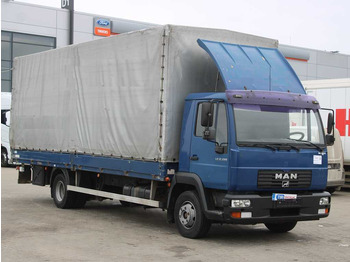 Caminhão com lona MAN LE 12.220, EURO 3, HYDRAULIC FRONT, TIRES 80%: foto 3