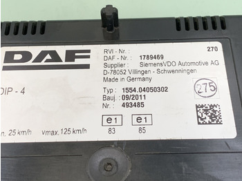 Painel de instrumentos de Caminhão DAF XF105: foto 3
