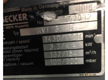 Equipamento industrial Rotary vane vacuum pump Becker KVT 3.140: foto 2